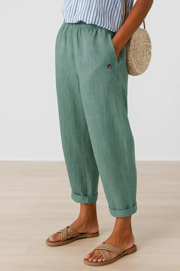 Romina™ | Linen and Cotton Pants, Timeless Style