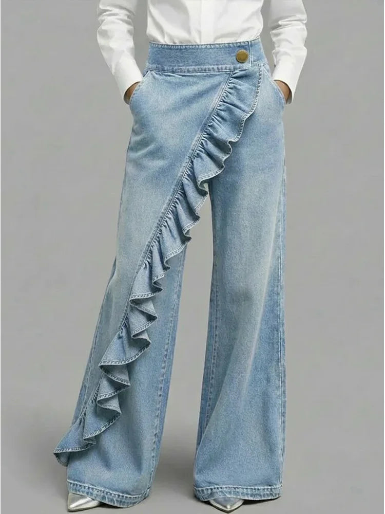 Linda | Wide and Comfortable Denim Pants
