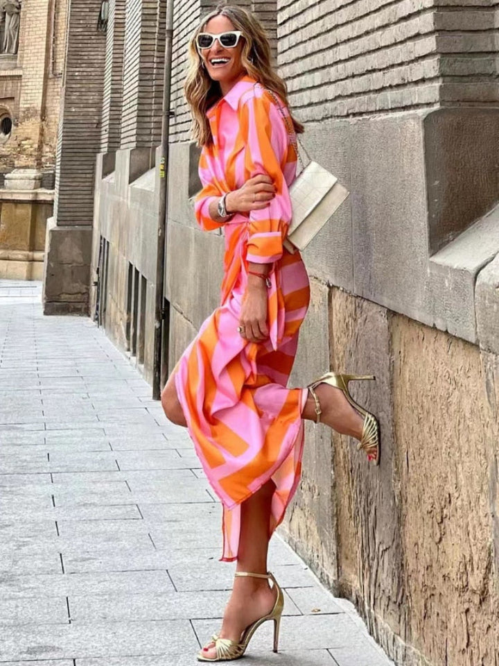 Elvina - Printed Shawl Dress