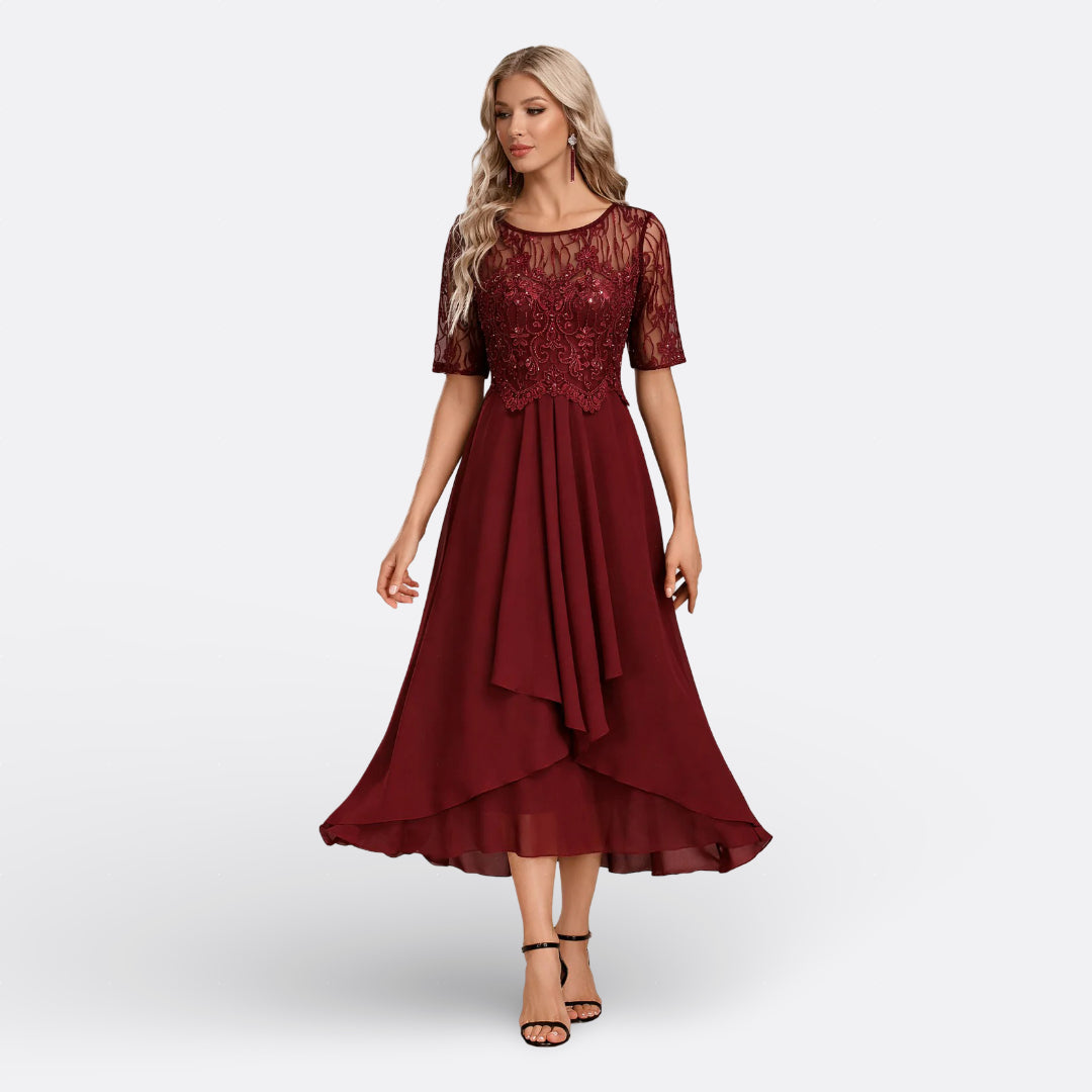 Mariana - Short Sleeve Lace Dress