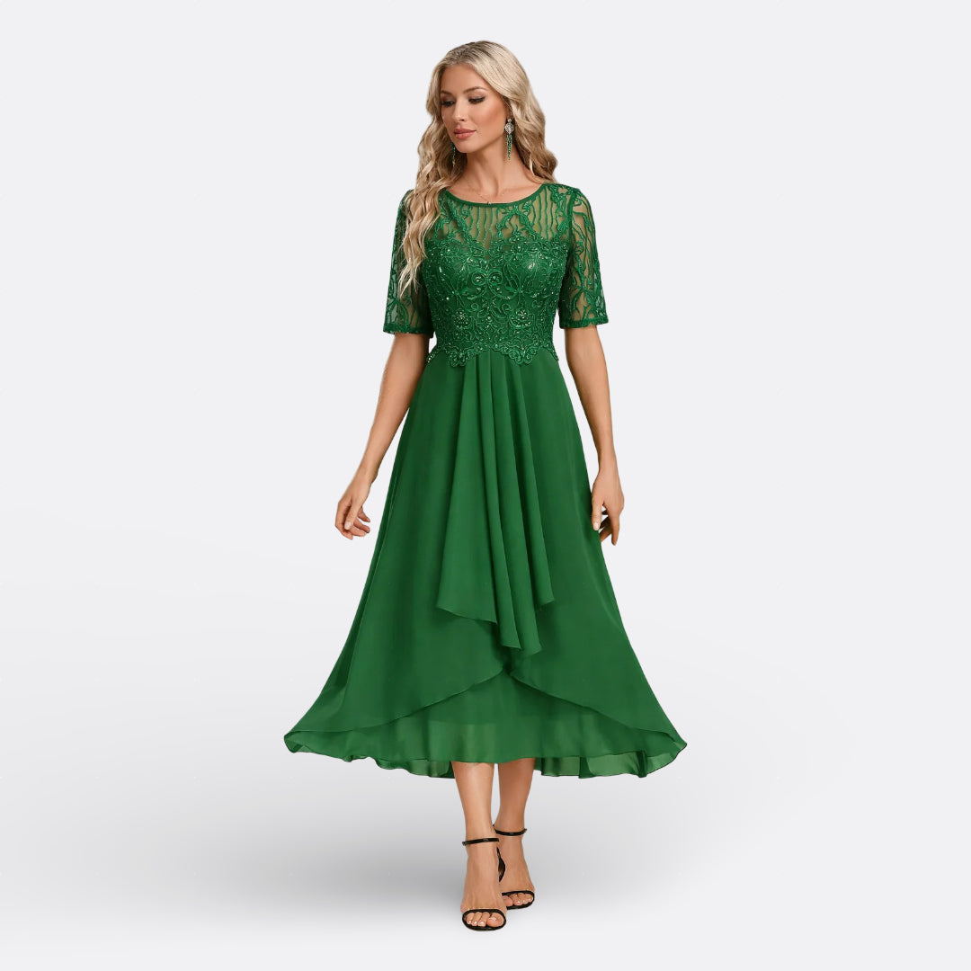 Mariana - Short Sleeve Lace Dress