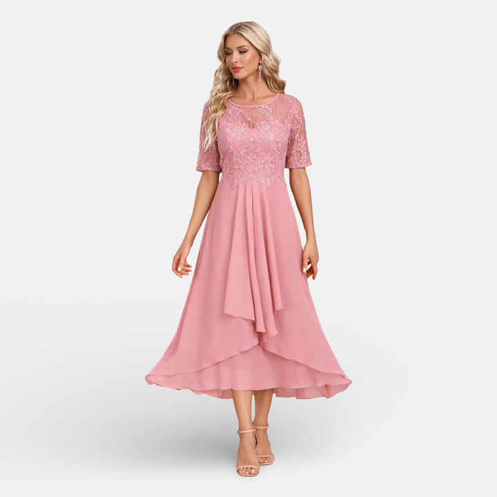 Mariana - Short Sleeve Lace Dress