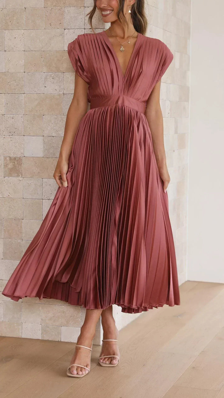 Isla | Elegant Pleated Dress