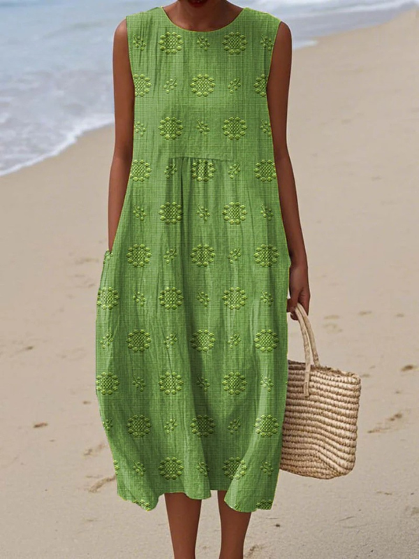 Rose | Elegant and Refined Midi Dress with Delicate Embroidery