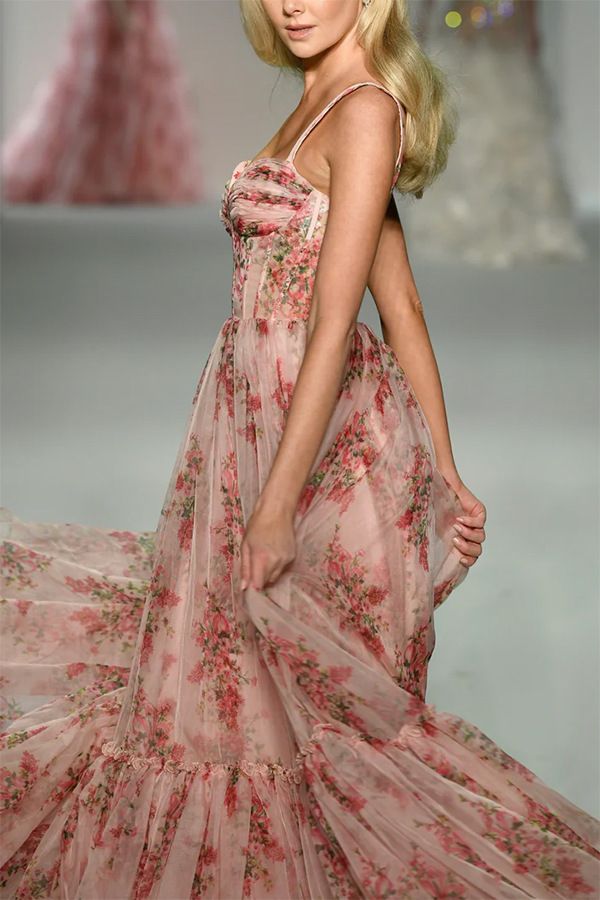 Elysian Ruffled Tulle Maxi Dress