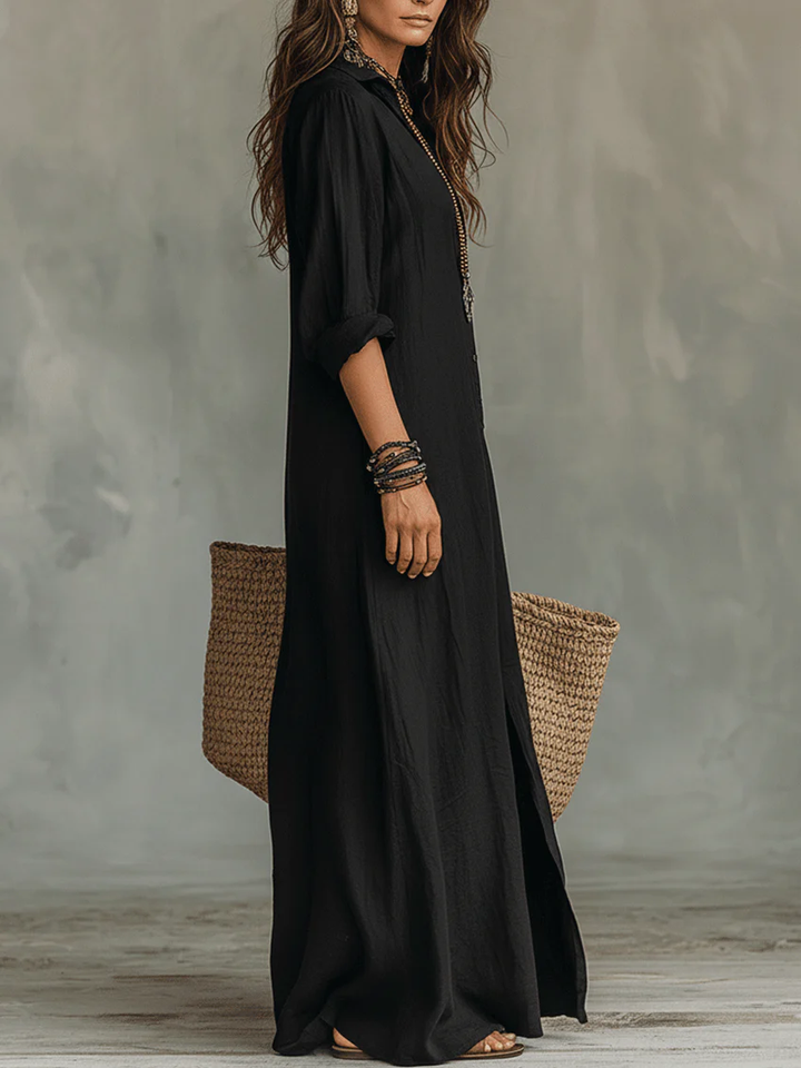 Soline | Long Dress with Buttons