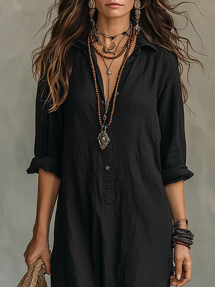 Soline | Long Dress with Buttons