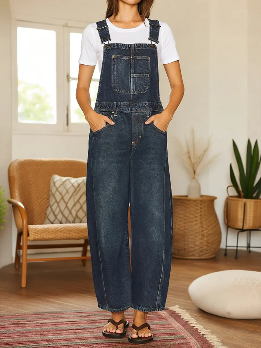 Nora | Denim Overalls with Pockets