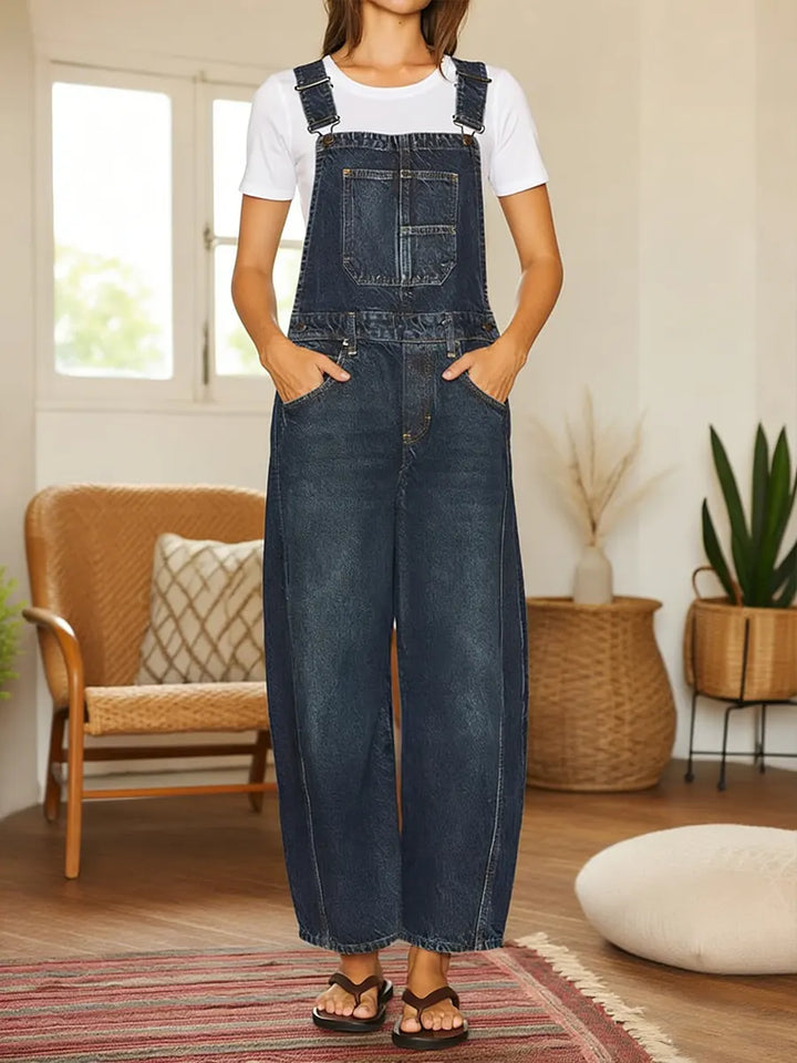 Nora | Denim Overalls with Pockets
