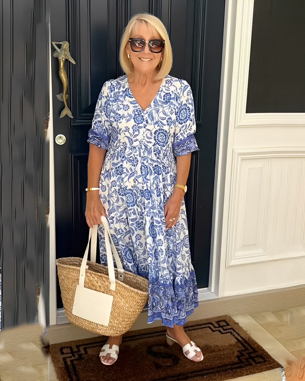Madison – Floral V-Neck Dress