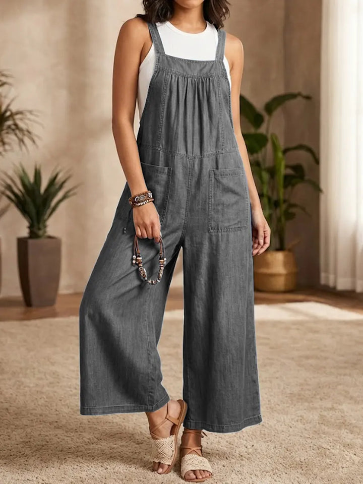 Solmira | Loose Denim Overalls with Straps