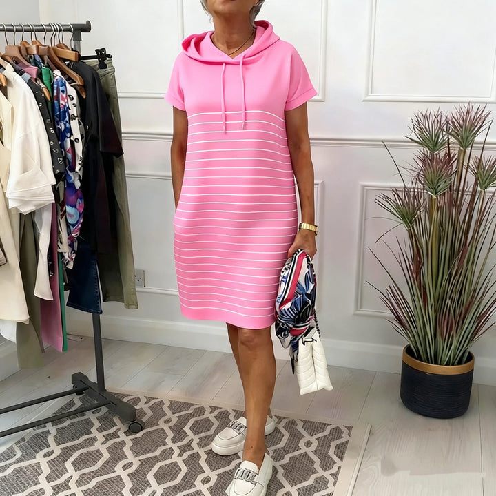 Gavellea | Striped Hoodie Dress, Casual Comfort