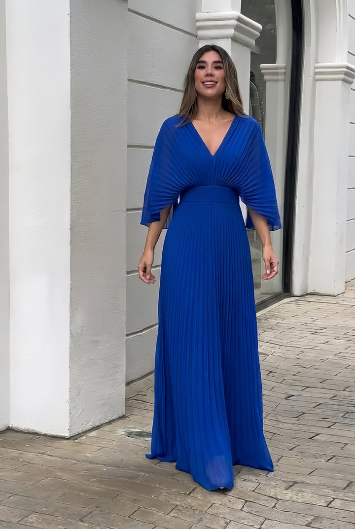 Stephanie™ | Elegant Pleated Maxi Dress