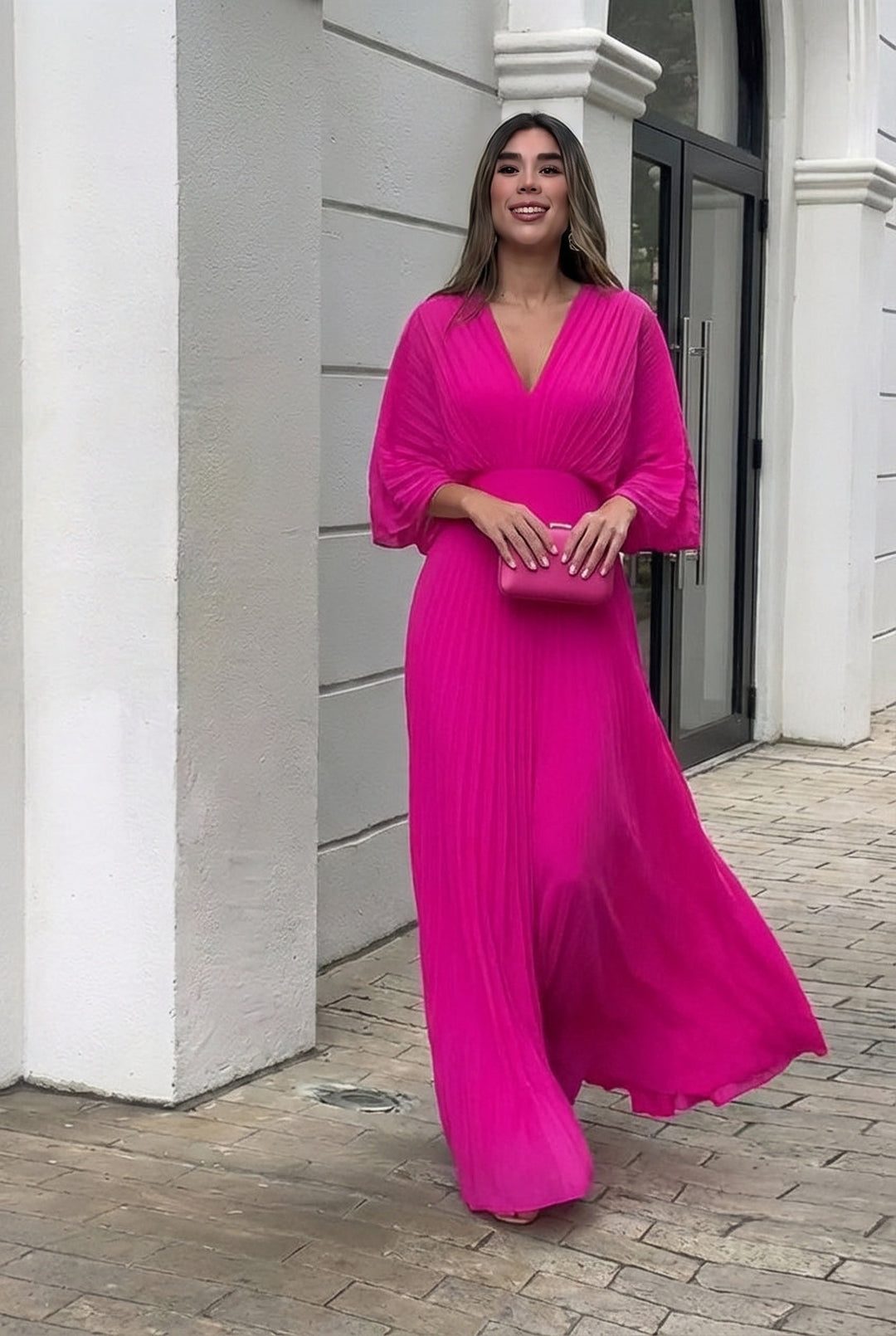 Stephanie™ | Elegant Pleated Maxi Dress