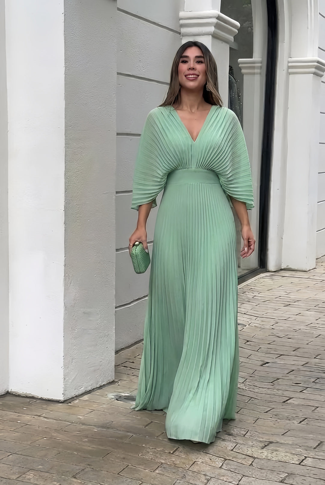 Stephanie™ | Elegant Pleated Maxi Dress