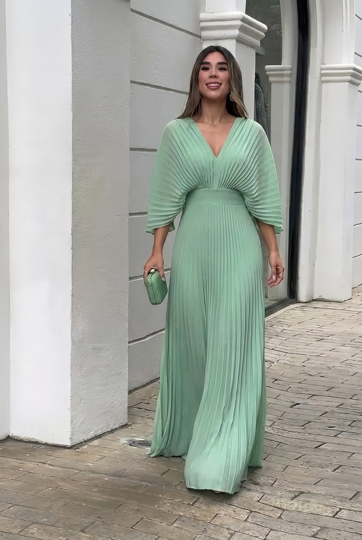 Stephanie™ | Elegant Pleated Maxi Dress