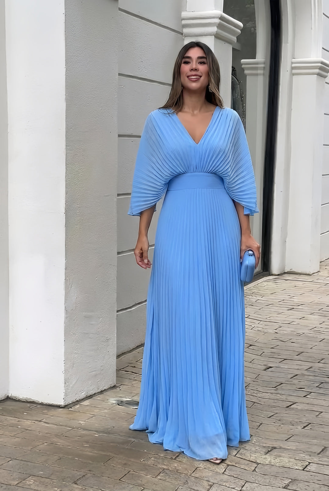 Stephanie™ | Elegant Pleated Maxi Dress