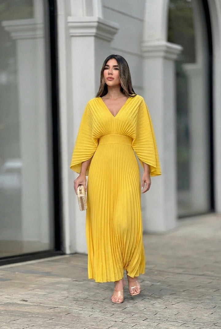 Stephanie™ | Elegant Pleated Maxi Dress