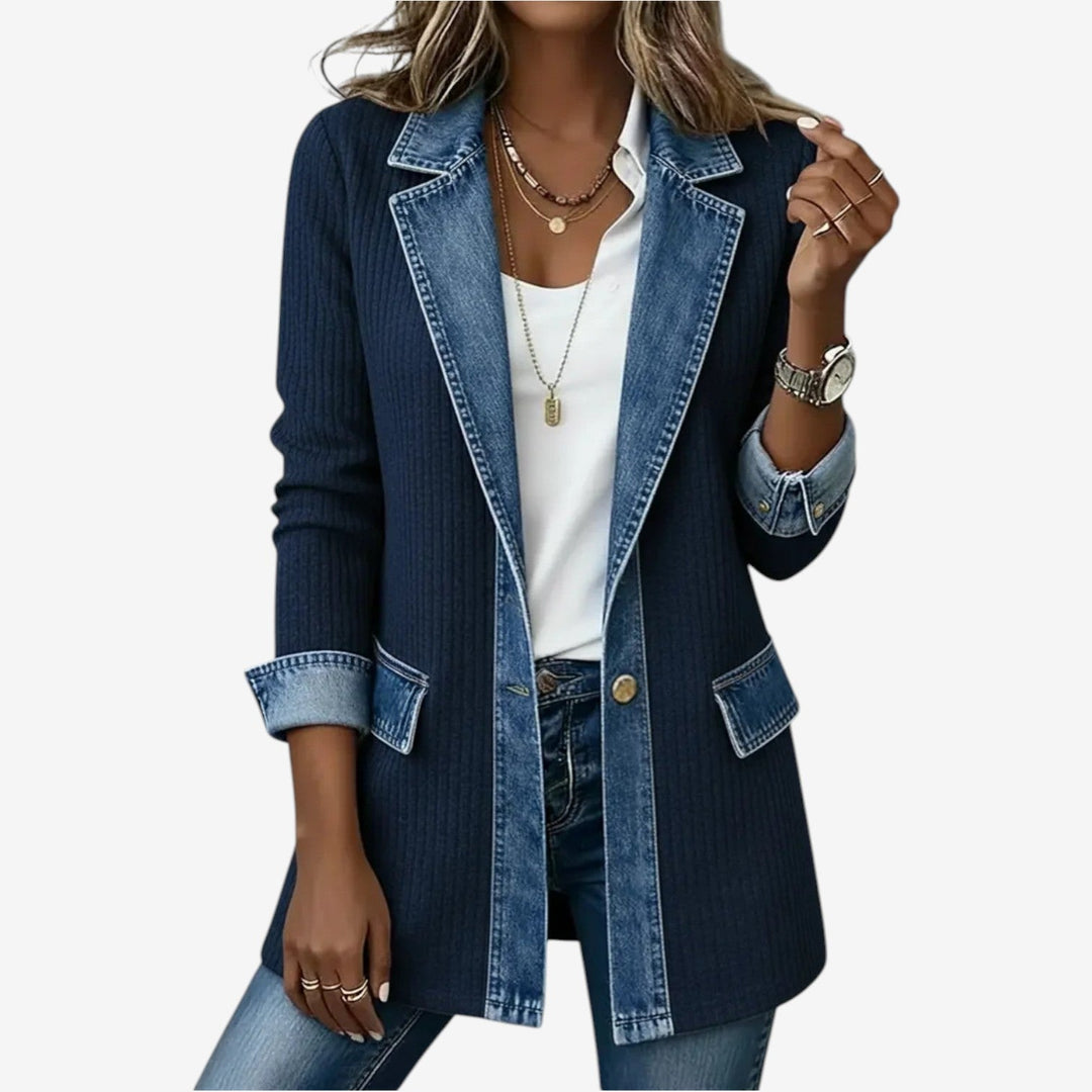 Tirexa | Mixed Denim Jacket, Modern Layered Effect