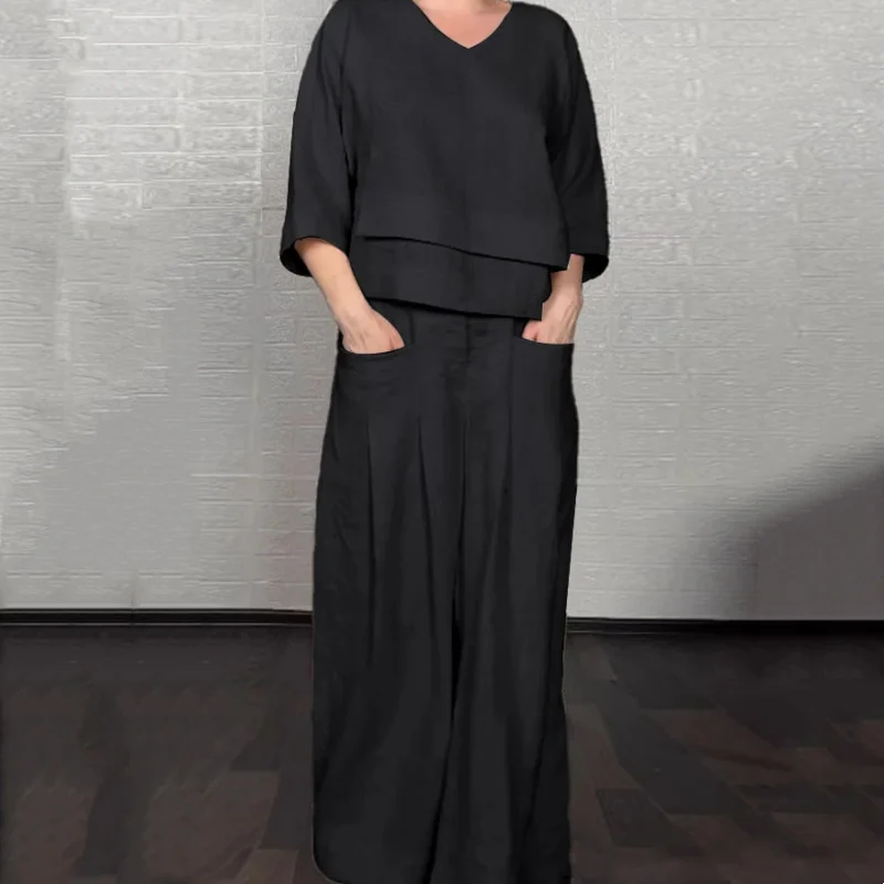 Isabel™ | Casual Linen-Cotton Two-Piece Set
