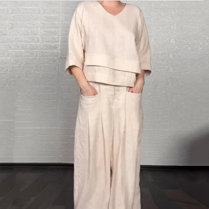 Isabel™ | Casual Linen-Cotton Two-Piece Set