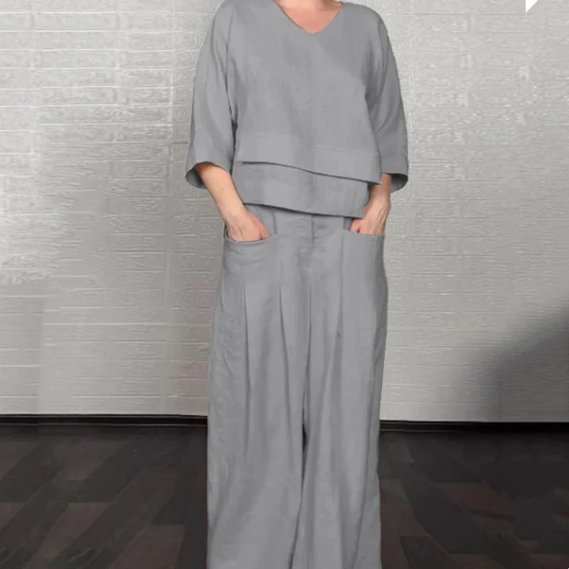 Isabel™ | Casual Linen-Cotton Two-Piece Set