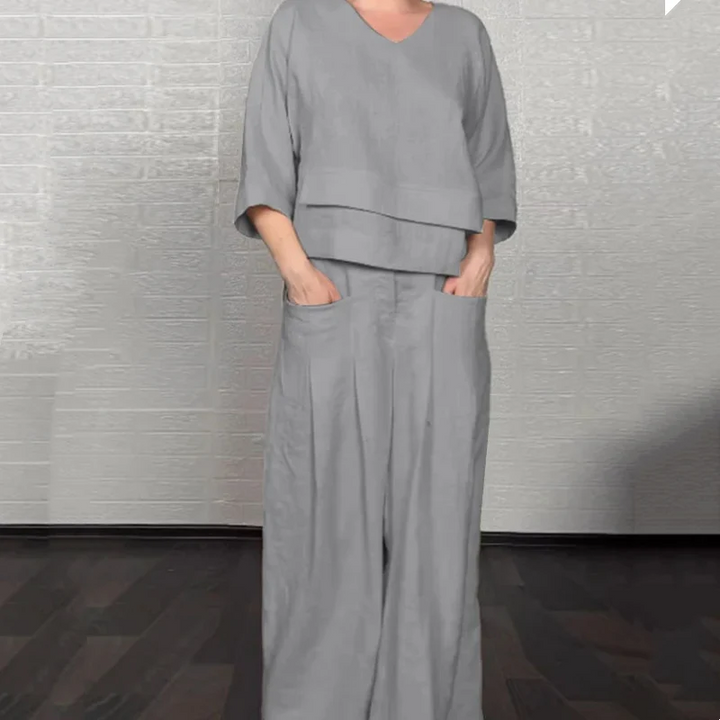 Isabel™ | Casual Linen-Cotton Two-Piece Set
