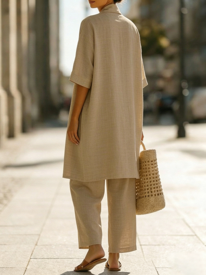 Isabella™ | Effortless Three-Piece Linen-Cotton Set