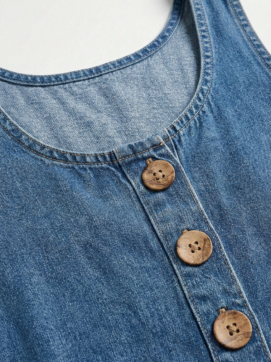 Sarah | Elegant Denim Jumpsuit With Pockets