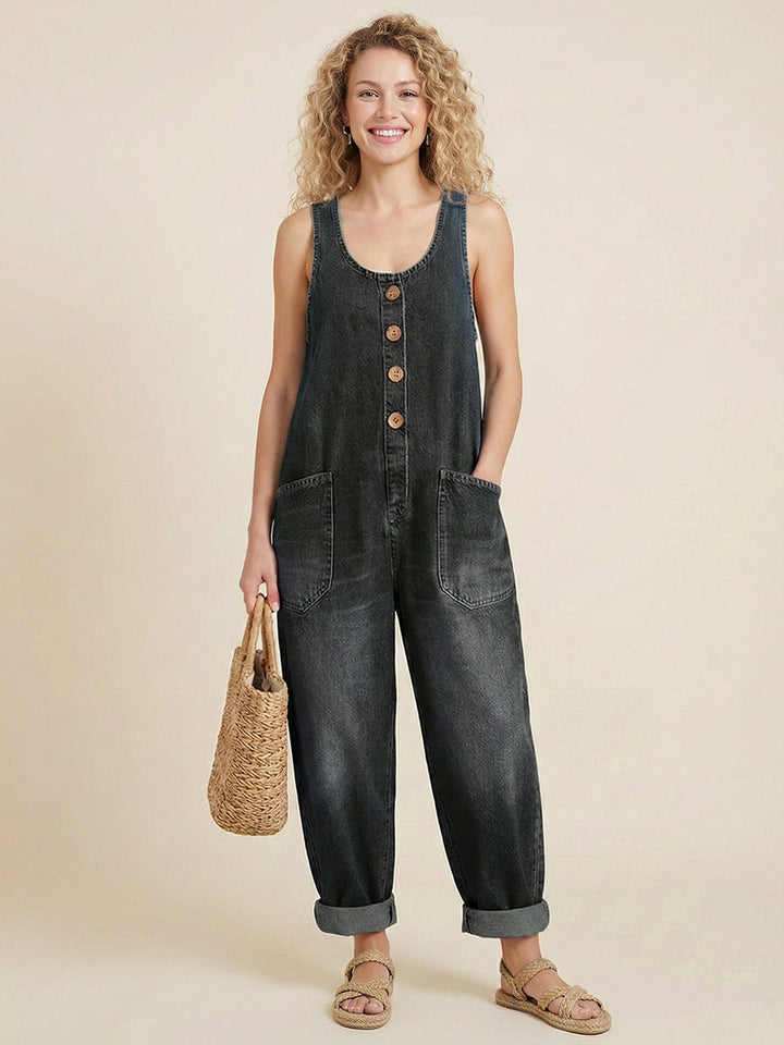 Sarah | Elegant Denim Jumpsuit With Pockets