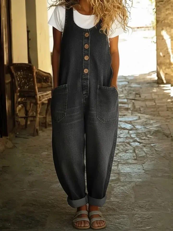 Lenna – Vintage Cotton Denim Overalls
