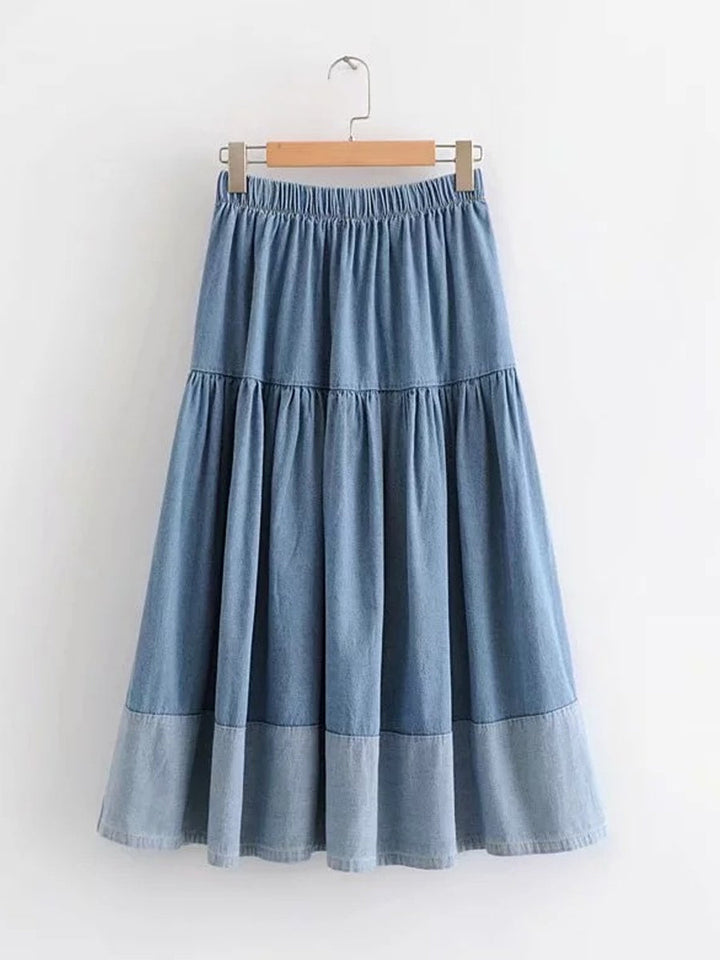 Sarah | Denim Skirt with Elastic Waist