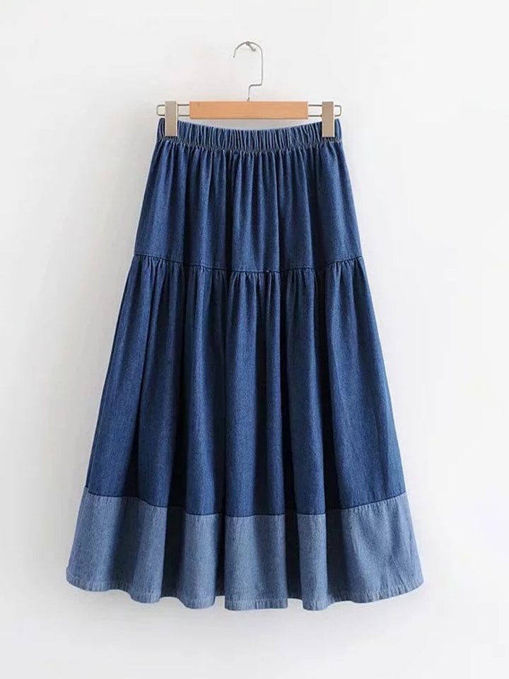 Sarah | Denim Skirt with Elastic Waist